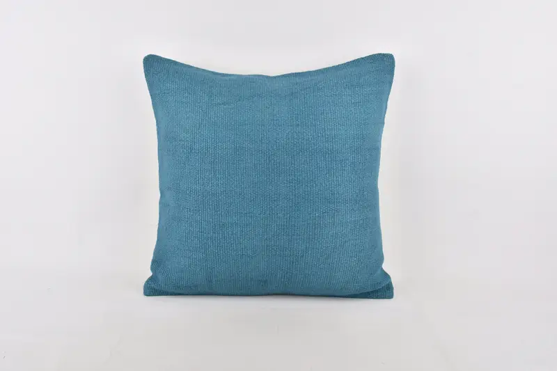 24x24 Blue Cushion, Authentic Pillow Sham, Antique Pillows, Pillow, Ethnical Kilim Rug Pillow, Home Decor Pillow, Custom Pillow Cover - 1