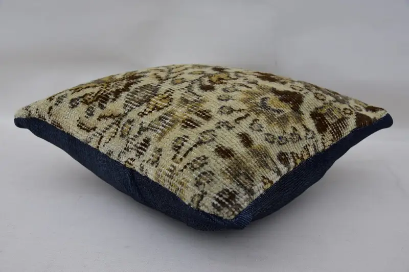 Rustic Pillow Sham, 14x14 Brown Pillow Cover, Art Deco Cushion Case, Pillow, Vintage Kilim Throw Pillow, Kilim Pillow, Vintage Kilim Pillow - 6
