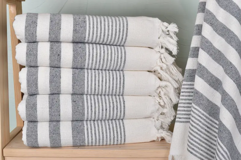 Gifts for Coworker Navy Striped Terry Towel, 40x67 Inches