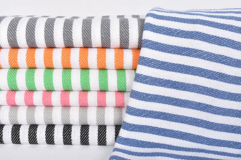 Personalized Gift, Personalized Dish Towel, Embroidery Towels, Wedding Favors, Organic Tea Towel, 40x18 Cotton Striped Towel, Bridal Shower Favors - 2