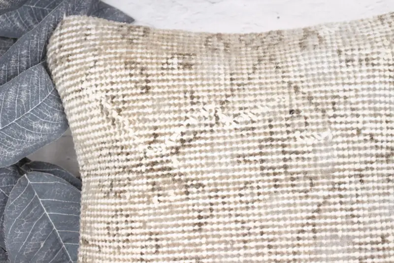 Sofa Bolster Pillow, Comfy Throw Cushion, Gift Pillow, Pillow Sham, Bright Pillow, 12x12 Beige Cushion Case, Antique Pillows, Kilim Pillow Cover - 2