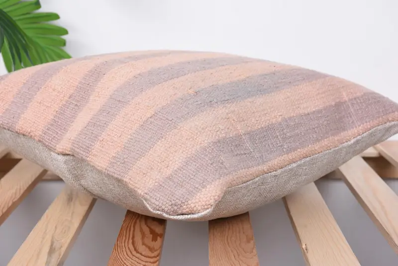 Vintage Kilim Pillow, Pillow for Couch, Kilim Pillow, Customized Pillow Sham, Armchair Cushion Case, Pillow Sham, 16x16 Beige Pillow - 6