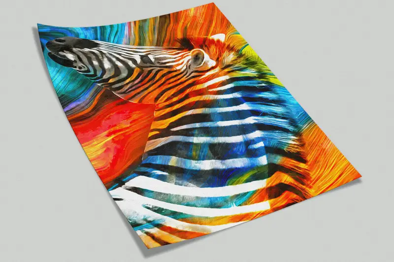 Modern Wall Paper, Zebra Wall Paper, Colorful Zebra Wallpaper, Safari Wall Art, Abstract Wall Paper, Contemporary Wall Mural, - 24