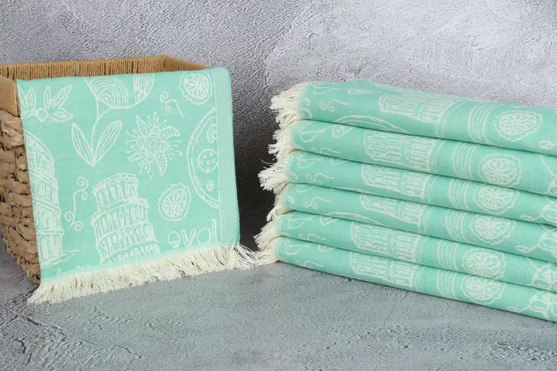 Bachelor Party Favors, Small Bath Towels, Monogram Hand Towel, Personalized Gifts, 28x20 Cotton Italian Symbols Design Towel, Travel Towel - 4