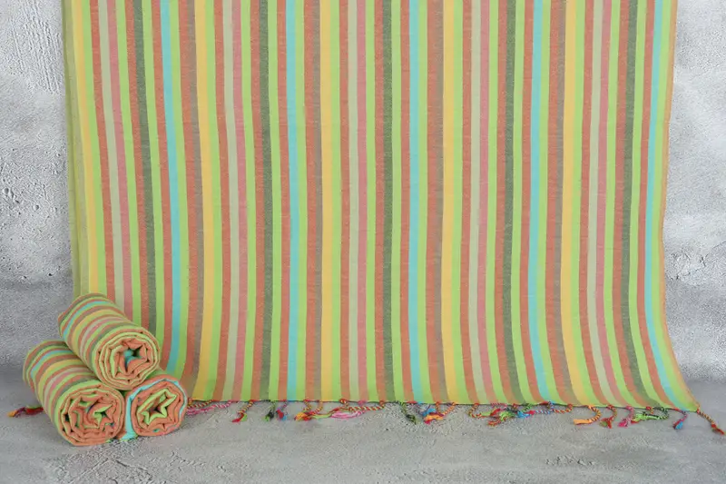 Absorbent towel, Peshtemal Towel, 70x36 Cotton Striped Towel, Friends Beach Towel, Spa Gift Towel, Personalized Gift For Her, Turkish Towel Beach - 1