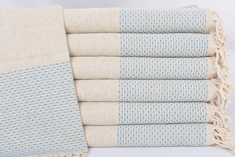 Monogrammed Hand Towel Turquoise Polka Dot Dish Towel, 40x20 Inches