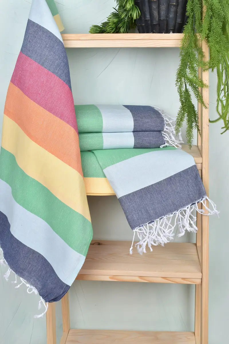Customized Towels, Handmade Turkish hammam towel, Spa Gift Towel, Hammam towel, Soft towel, 70x40 Cotton Striped Towel, Bachelorette Party Gift - 6