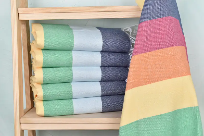 Customized Towels, Handmade Turkish hammam towel, Spa Gift Towel, Hammam towel, Soft towel, 70x40 Cotton Striped Towel, Bachelorette Party Gift - 2