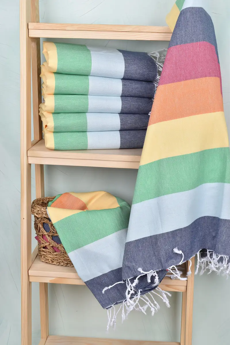 Customized Towels, Handmade Turkish hammam towel, Spa Gift Towel, Hammam towel, Soft towel, 70x40 Cotton Striped Towel, Bachelorette Party Gift - 3
