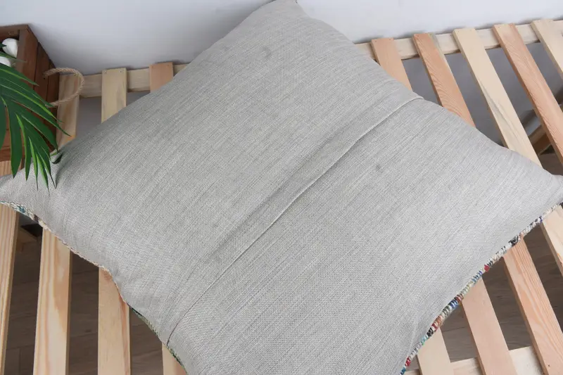 Chair Cushion, Handwoven Pillow Cover Cushion, 24x24 Green Pillow Cover, Gift Pillow, Antique Pillows, Vintage Kilim Pillow, Cushion Cover - 8
