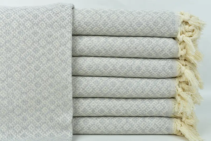 Yoga Towel, Unique Gift, Cotton towel, Fringed Turkish peshtemal beach towel USA, 70x40 Cotton Diamond Towel, Absorbent Turkish towel, Beach towel - 1