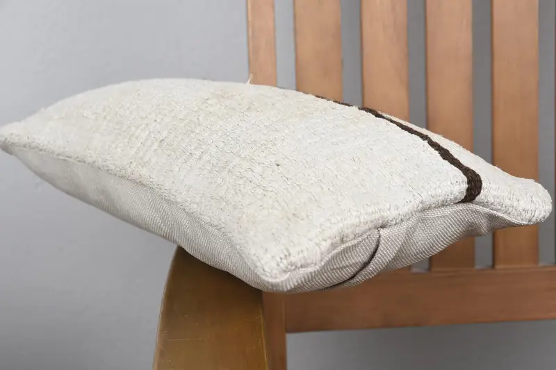 Farmhouse Pillow Case, 8x16 White Pillow, Floor Cushion Cover, Boho Pillow, Vintage Pillow, Pillow Cover, Vintage Kilim Pillow - 6