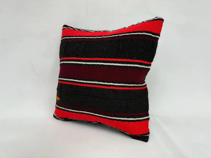 Toss Pillow Cover, Pillow Cover, Vintage Kilim Throw Pillow, Antique Pillows, Nomadic Cushion Cover, 20x20 Brown Pillow Cover, Kilim Pillow - 4