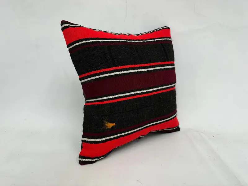 Toss Pillow Cover, Pillow Cover, Vintage Kilim Throw Pillow, Antique Pillows, Nomadic Cushion Cover, 20x20 Brown Pillow Cover, Kilim Pillow - 3