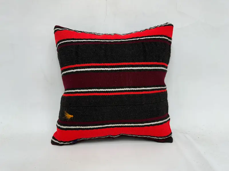 Toss Pillow Cover, Pillow Cover, Vintage Kilim Throw Pillow, Antique Pillows, Nomadic Cushion Cover, 20x20 Brown Pillow Cover, Kilim Pillow - 1