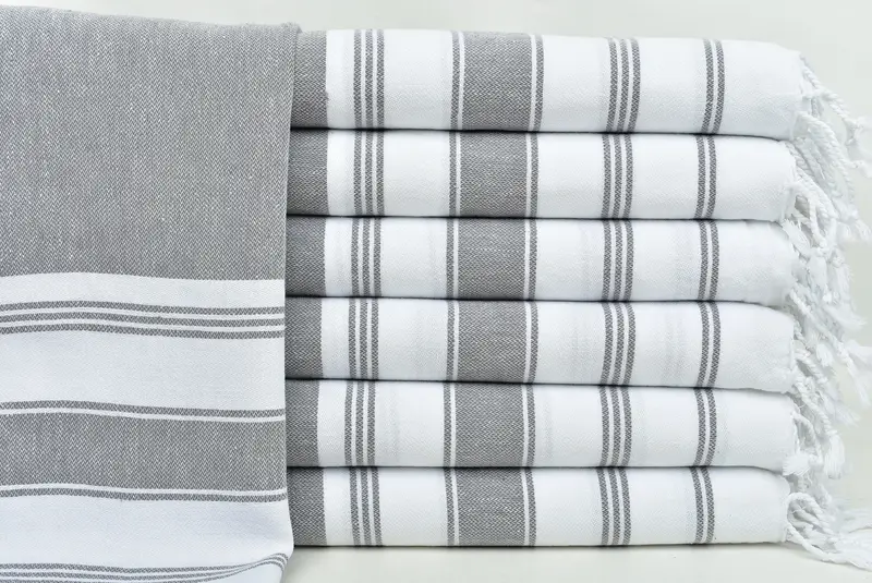 44x24 Cotton Striped Towel, Spa Towel, Birthday Gift, Gift For Her, Monogram Kitchen Towel, Personalized Gifts, Personalized Gift, Custom Name Towel - 1