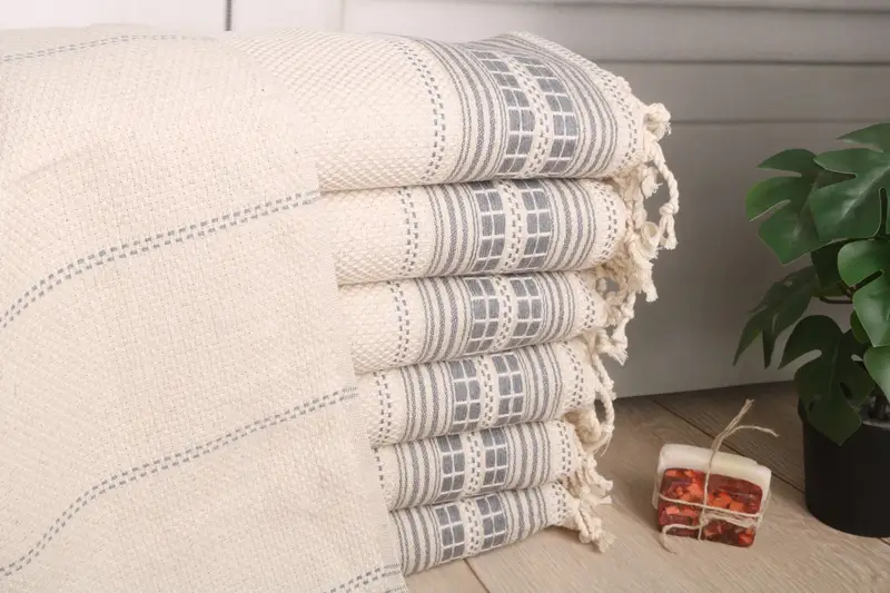 Turkish Towel, Towel With Name, Guest Towel, Turkish Towel Hand Towel, 40x20 Linen Striped Towel, Small Bath Towels, Monogram Kitchen Towel - 1