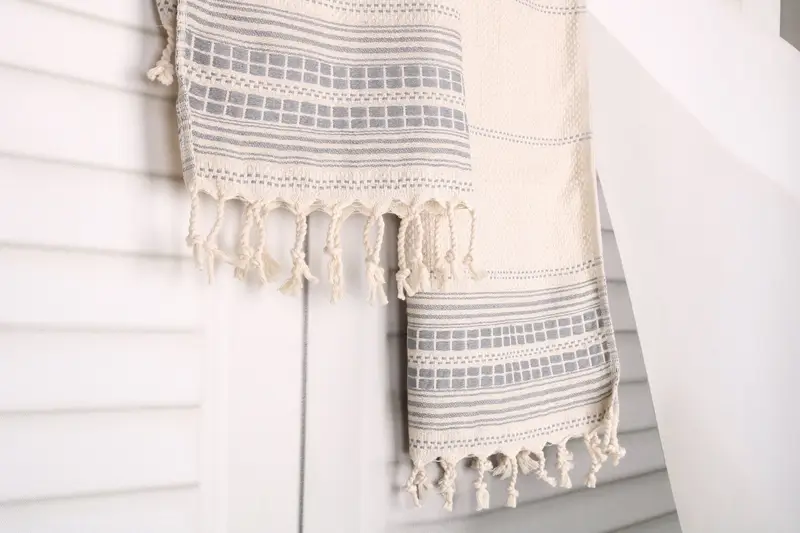 Turkish Towel, Towel With Name, Guest Towel, Turkish Towel Hand Towel, 40x20 Linen Striped Towel, Small Bath Towels, Monogram Kitchen Towel - 8