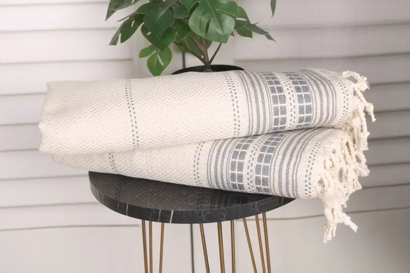 Turkish Towel, Towel With Name, Guest Towel, Turkish Towel Hand Towel, 40x20 Linen Striped Towel, Small Bath Towels, Monogram Kitchen Towel - 3