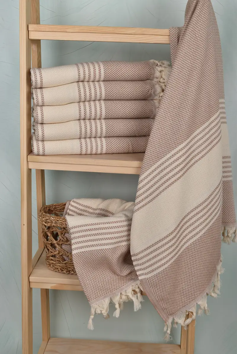 Custom Turkish Towel, Turkish hand towel, Bridesmaid Gift, Personalized Turkish Towel, Mother Of The Groom Gift, 70x40 Cotton Striped Towel - 3