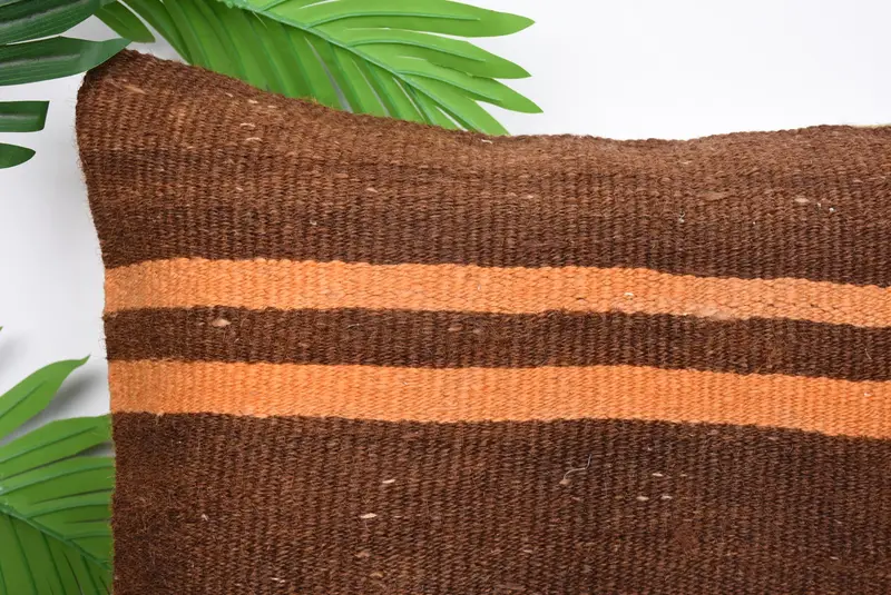 Bed Pillow, Throw Kilim Pillow, Neutral Pillow, Colorful Cushion Cover, Kilim Cushion Sham, Cushion Cover, 18x18 Brown Pillow, Vintage Kilim Pillow - 2