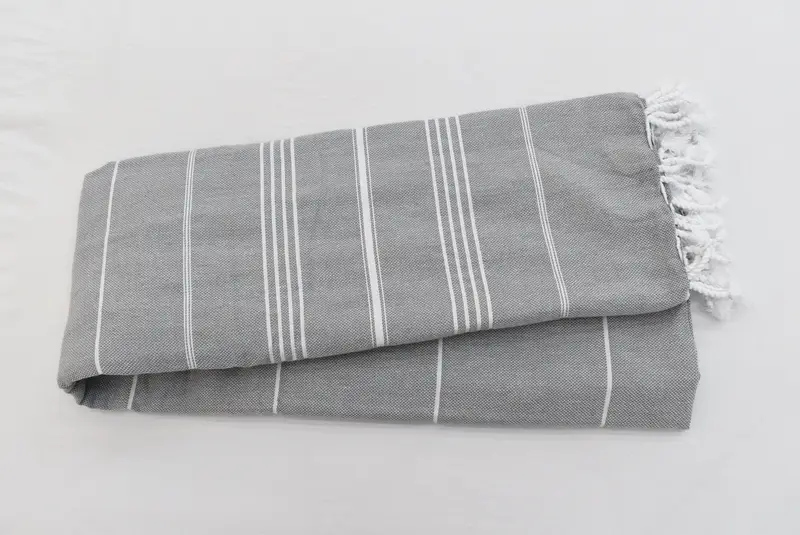 Bedspread, Family Gift Basket, Throw Blanket, Bachelorette Party Favors, Shower Curtain, Customized Throw Blankets, 96x80 Cotton Striped Towel - 3