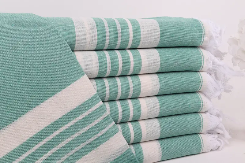 Bridesmaid Gift Green Cotton Towel, Personalized 40x71 Inches