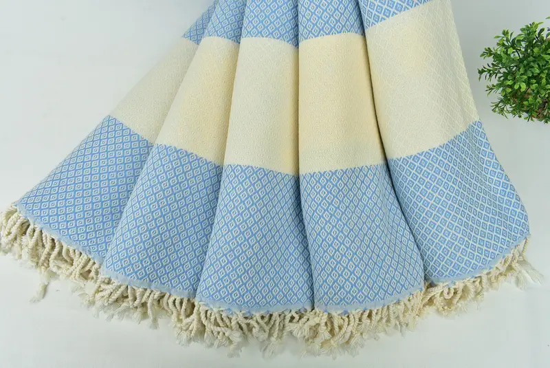 Wedding Favors, Beach towel, Embroidery Towels, Handwoven Turkish Towel, Monogram Towels, 70x36 Linen Diamond Towel, Personalized Wedding Gift - 4