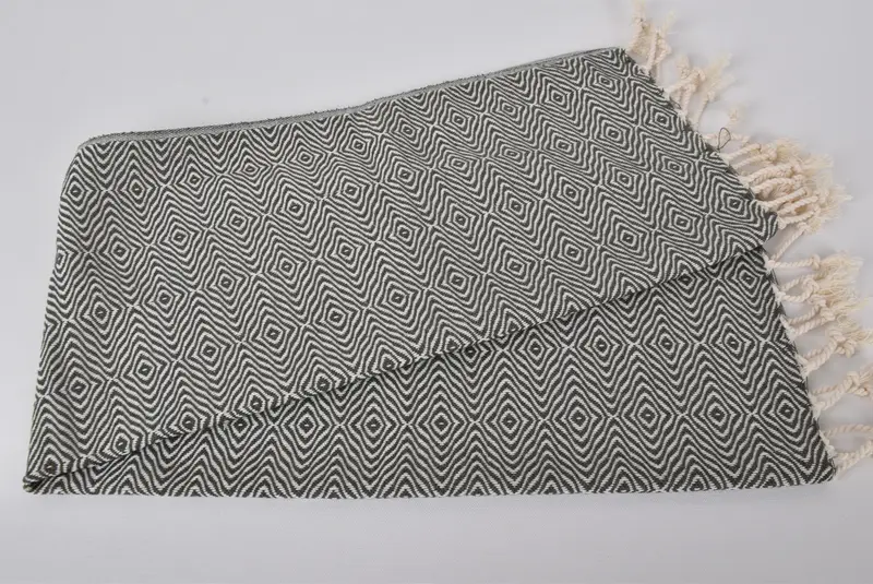 36x18 Cotton Zigzag Diamond Towel, Small Bath Towels, Organic Tea Towel, Personalize Gift, Wedding Gift, Personalized Dish Towel, Bridesmaid Gift - 4