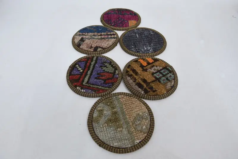 Blue and Brown Coasters, Durable and Stylish Drink Coasters