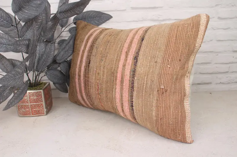 16x24 Brown Pillow Sham, Vintage Pillow, Couch Pillow Sham, Pillow for Couch, Boho Pillow Sham Cover, Accent Cushion Case, Pillow Sham - 4
