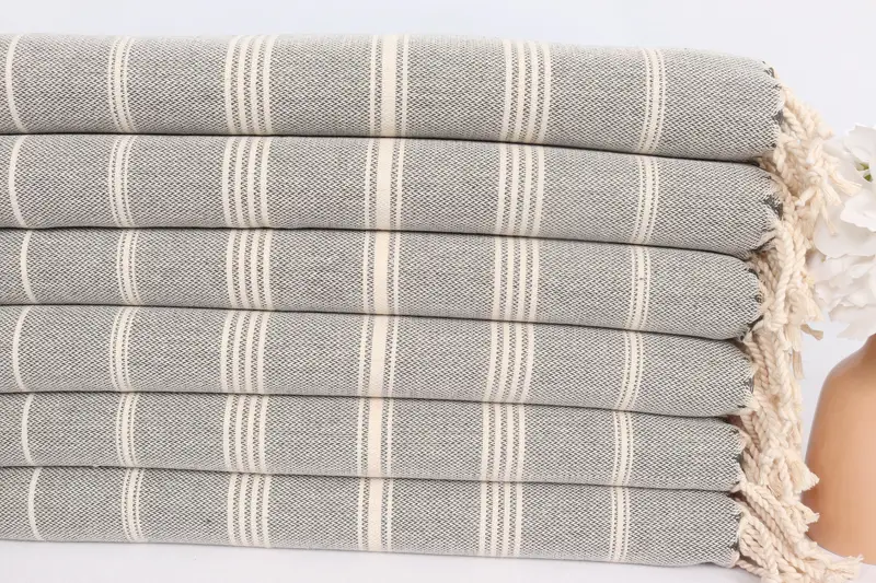Engagement Gift, Personalized Hand Towel, Spa Towel, 38x24 Cotton Striped Towel, Decorative Towel, Kitchen Towel, Bridesmaid Gifts, Bulk Order Towel - 3