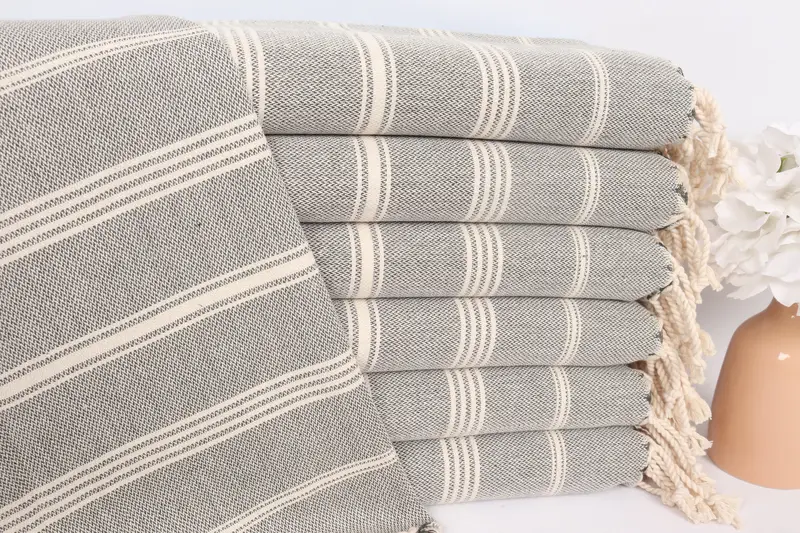 Engagement Gift, Personalized Hand Towel, Spa Towel, 38x24 Cotton Striped Towel, Decorative Towel, Kitchen Towel, Bridesmaid Gifts, Bulk Order Towel - 1