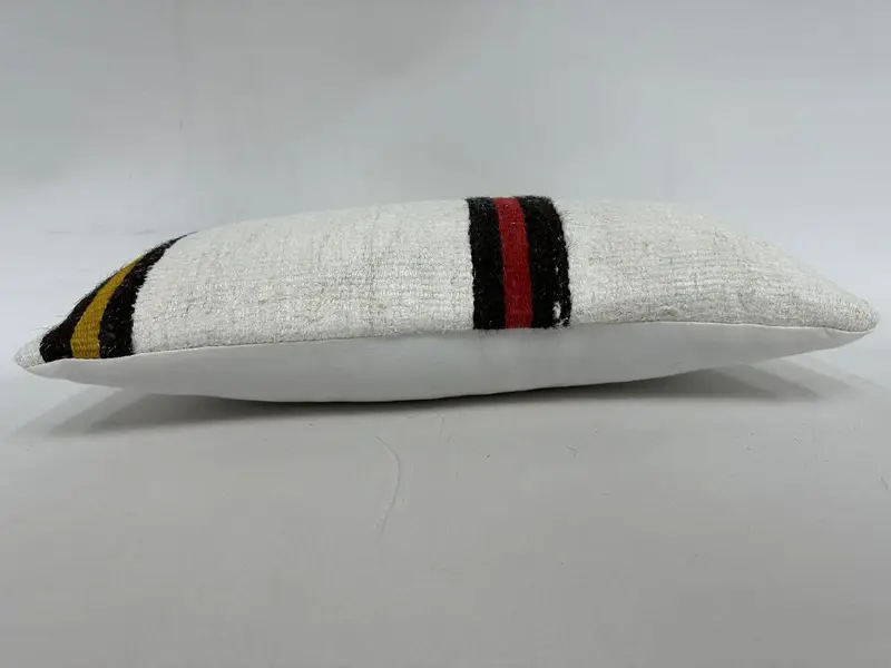 Tribal Cushion, 10x20 Beige Cushion, Pillow for Sofa, Boho Pillow, Cushion Cover, Bed Pillow, Pastel Cushion Case, Ethnical Kilim Rug Pillow - 5