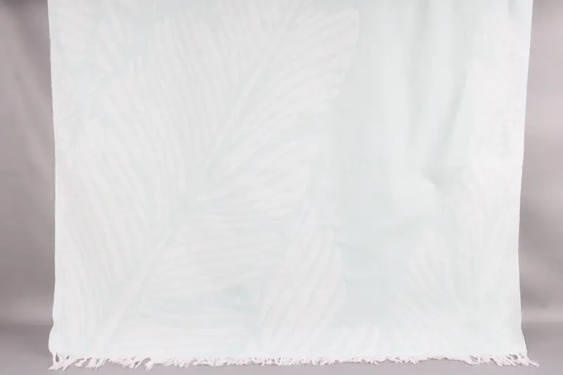 Turkish Bath Towel Custom Beach Towel Mint Floral, 40x71 Inches