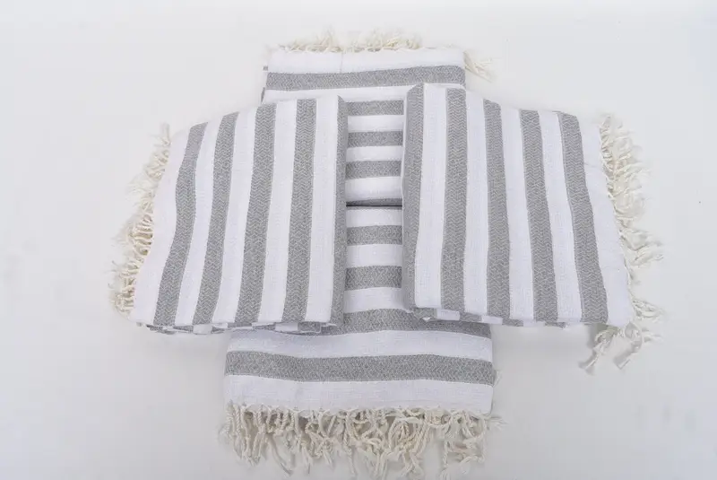 Bestes Freund Geschenk, türkisches Handtuchset, Handtuch mit Namen, Hochzeitsgeschenk für Braut, Strandhandtuchgeschenk, großes türkisches Handtuch, 70x36 Baumwollstreifentuch - 6