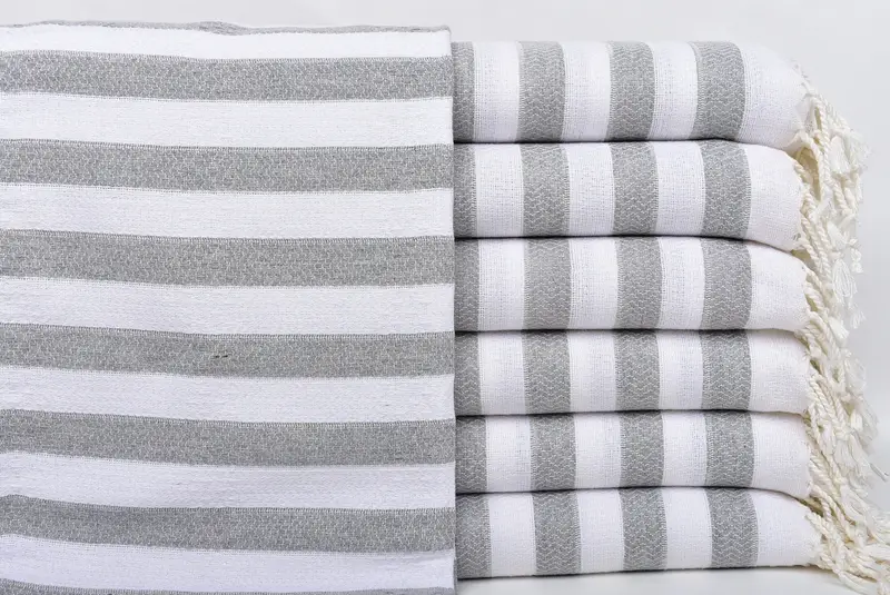 Bestes Freund Geschenk, türkisches Handtuchset, Handtuch mit Namen, Hochzeitsgeschenk für Braut, Strandhandtuchgeschenk, großes türkisches Handtuch, 70x36 Baumwollstreifentuch - 1