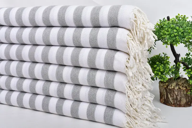 Bestes Freund Geschenk, türkisches Handtuchset, Handtuch mit Namen, Hochzeitsgeschenk für Braut, Strandhandtuchgeschenk, großes türkisches Handtuch, 70x36 Baumwollstreifentuch - 3