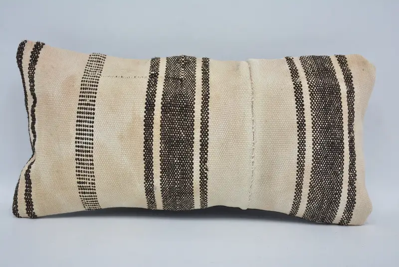 Turkish Pillow, Vintage Pillow, Aztec Pillow Cover, Cushion Case, 8x16 White Pillow, Boho Pillow Sham Cover, Designer Throw Pillow Case - 1