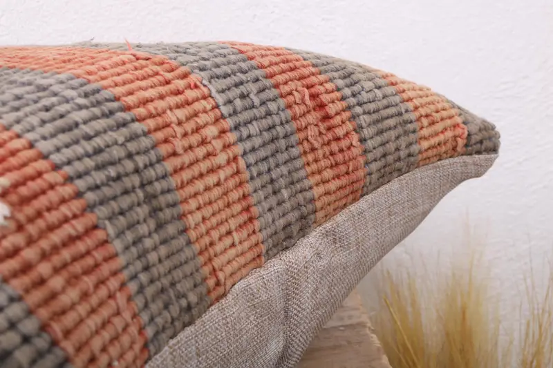 Cushion, Handmade Kilim Cushion, Retro Throw Pillow, Ethnical Kilim Rug Pillow, 18x18 Red Pillow Case, Throw Kilim Pillow, Turkish Rugs Pillow - 6