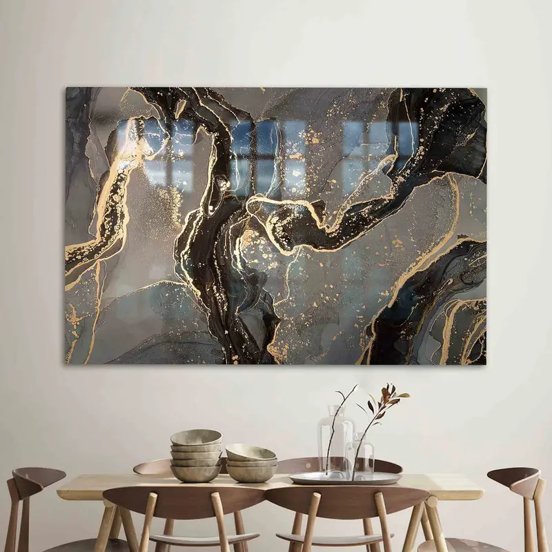 Zarif Baskılı Cam: Modern Mekanlar için Lüks Mermer Tasarımı