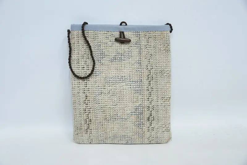 Bolso de hombro de lana, bolso Kilim con motivo vintage