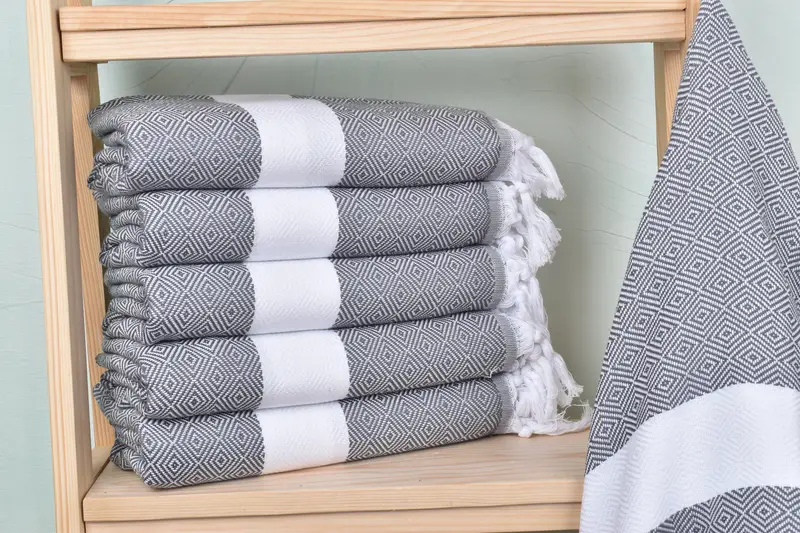 Spa Towel, 70x40 Cotton Diamond Towel, Peshtemal Towel, Valentines Day Gift Idea, Thin towel, Lightweight Turkish towel, Bachelorette Party Gifts - 1