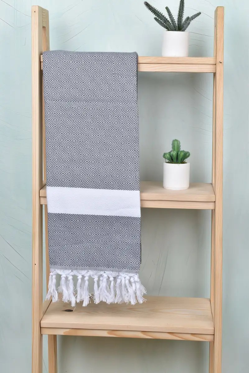 Spa Towel, 70x40 Cotton Diamond Towel, Peshtemal Towel, Valentines Day Gift Idea, Thin towel, Lightweight Turkish towel, Bachelorette Party Gifts - 8