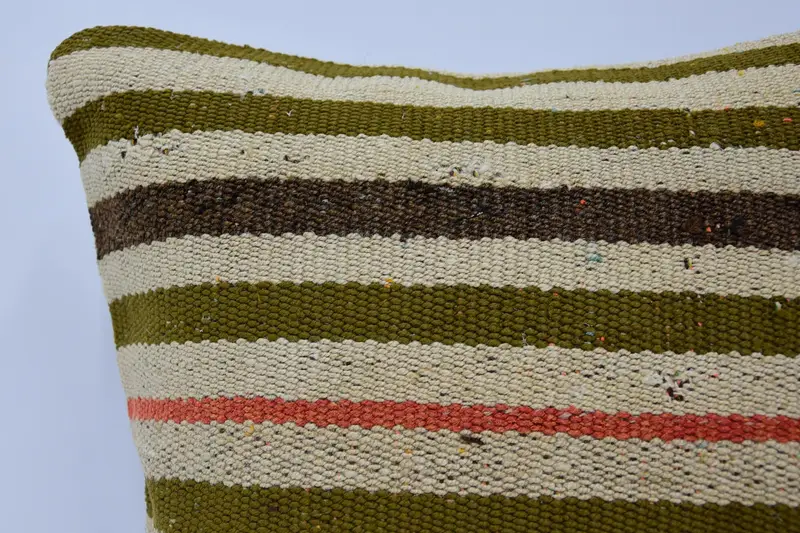 Hippie Throw Pillow Case, Kilim Rug Pillow Sham, 18x18 Beige Pillow Case, Cushion Case, Kilim Pillow, Turkish Pillow, Pillow for Couch - 2