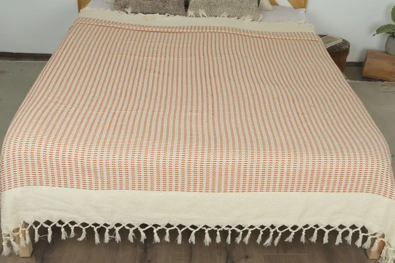 Woven Throw Blanket, Thanksgiving Tablecloth, Bachelorette Gifts, 90x76 Cotton Diamond Towel, Bridesmaid Gifts, Monogram Beach Blanket, Bride Gift - 8