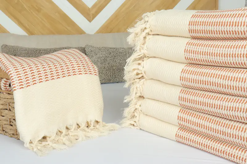 Woven Throw Blanket, Thanksgiving Tablecloth, Bachelorette Gifts, 90x76 Cotton Diamond Towel, Bridesmaid Gifts, Monogram Beach Blanket, Bride Gift - 4