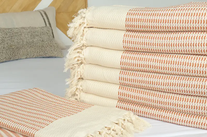 Woven Throw Blanket, Thanksgiving Tablecloth, Bachelorette Gifts, 90x76 Cotton Diamond Towel, Bridesmaid Gifts, Monogram Beach Blanket, Bride Gift - 3