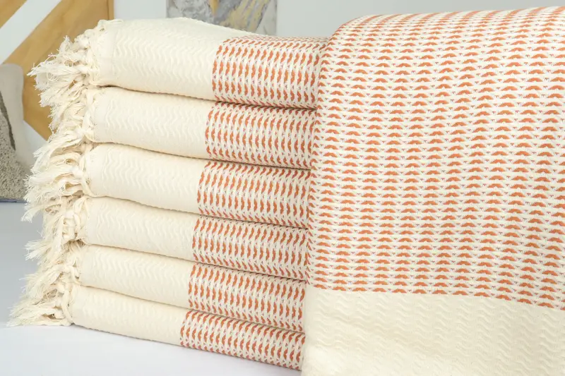 Woven Throw Blanket, Thanksgiving Tablecloth, Bachelorette Gifts, 90x76 Cotton Diamond Towel, Bridesmaid Gifts, Monogram Beach Blanket, Bride Gift - 2