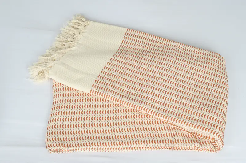 Woven Throw Blanket, Thanksgiving Tablecloth, Bachelorette Gifts, 90x76 Cotton Diamond Towel, Bridesmaid Gifts, Monogram Beach Blanket, Bride Gift - 6